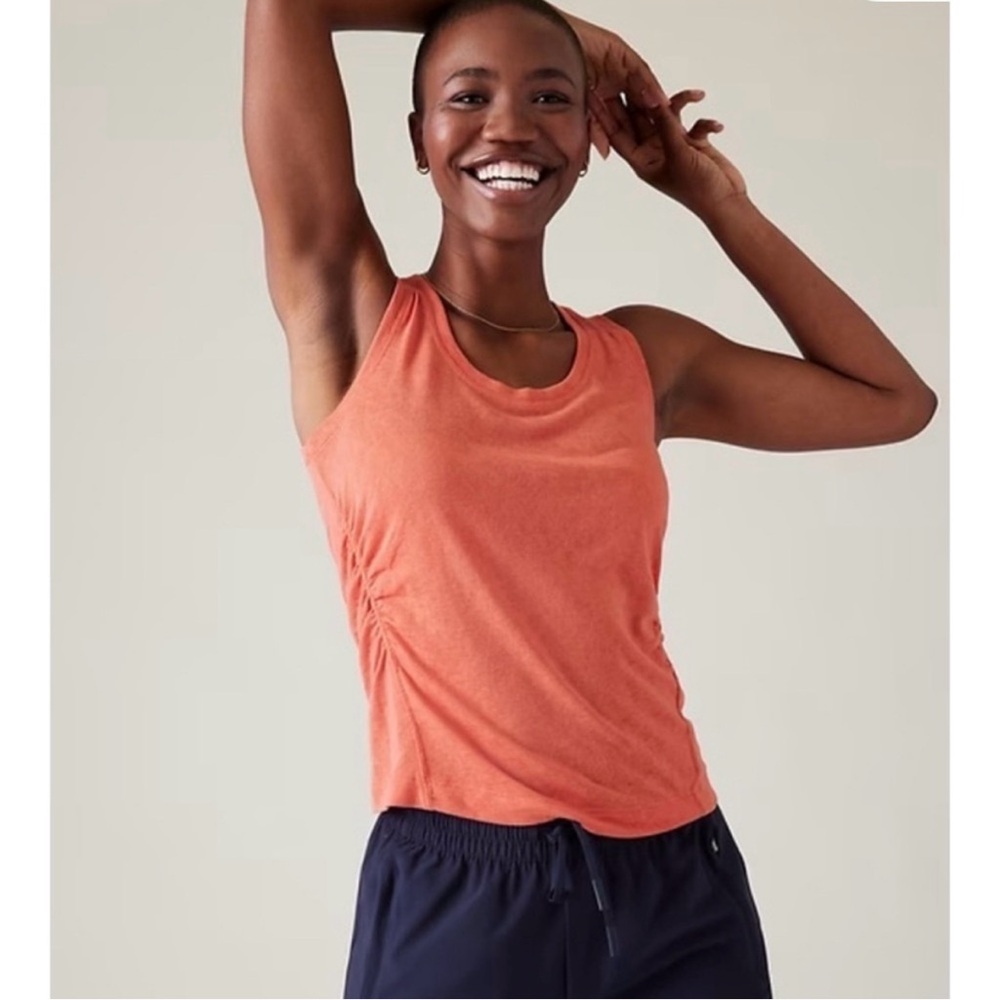 Athleta‎ NWOT Women's Coral Peach Sleeveless Breezy Top